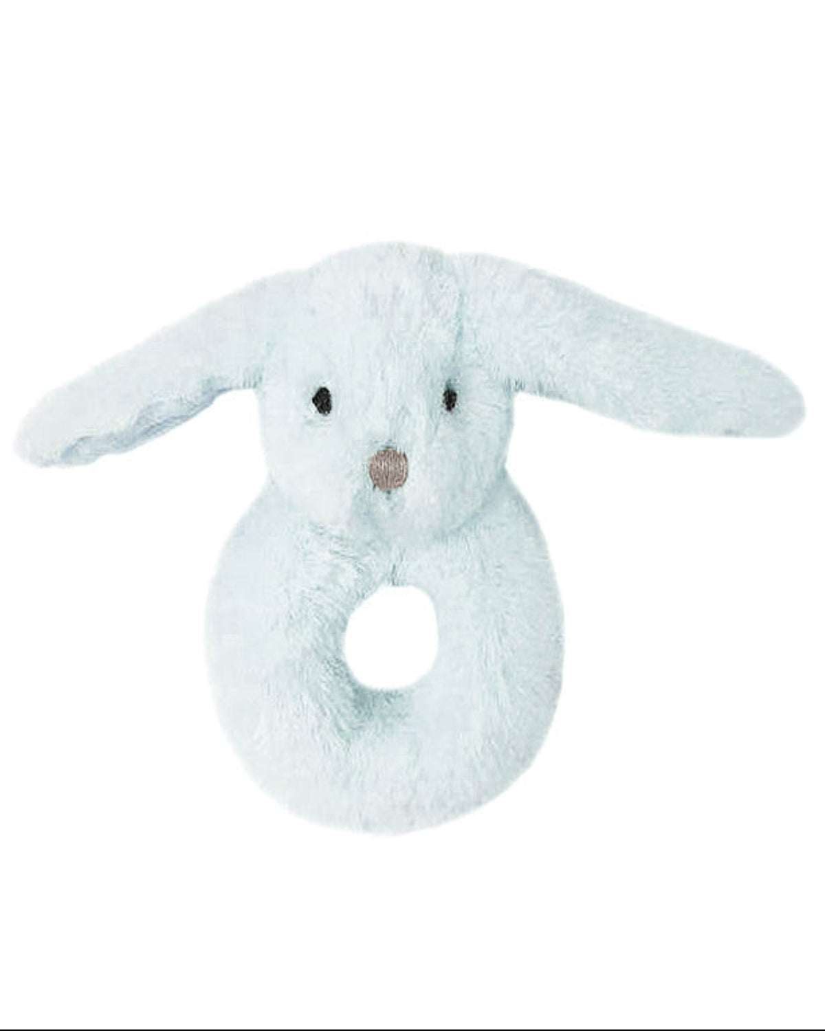 Mon Ami Round Bunny Light Blue Rattle Toy